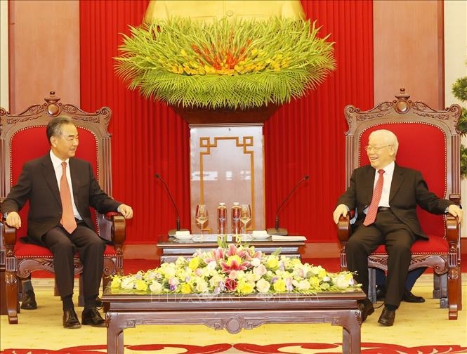 Le leader du PCV reçoit le ministre chinois des Affaires étrangères